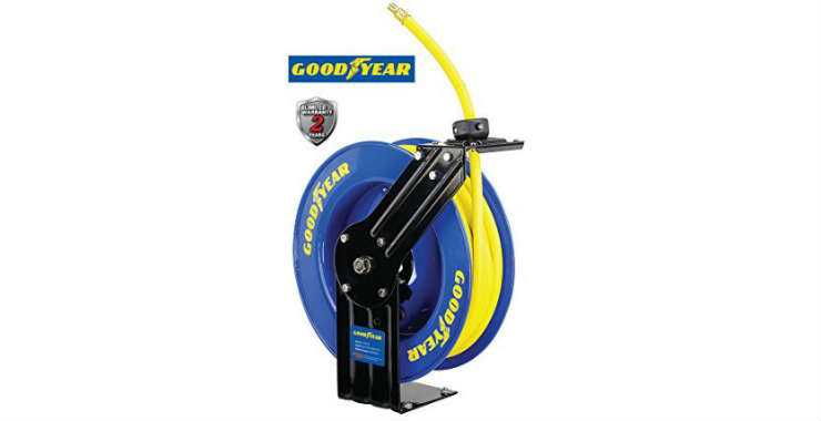 Goodyear Steel Retractable Air and Water Hose Reel