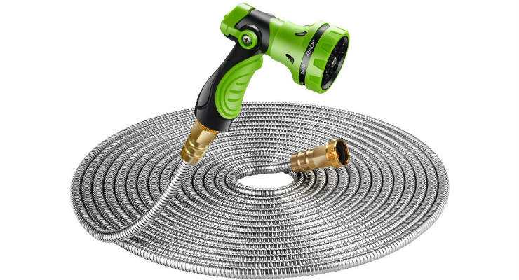 BEAULIFE New 304 Stainless Steel Metal Garden Hose